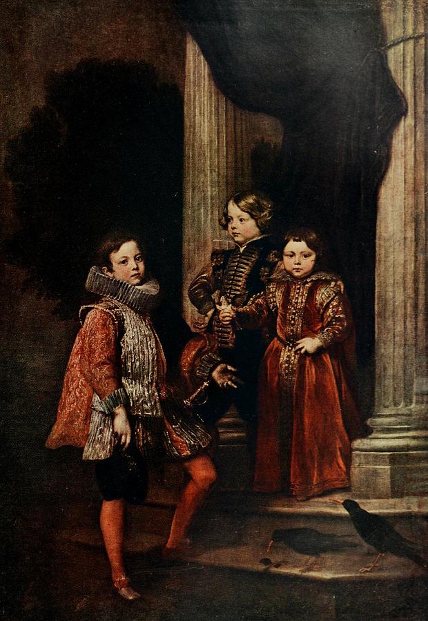 Portrait Painting - The Balbi Children #1 by Anthony van Dyck