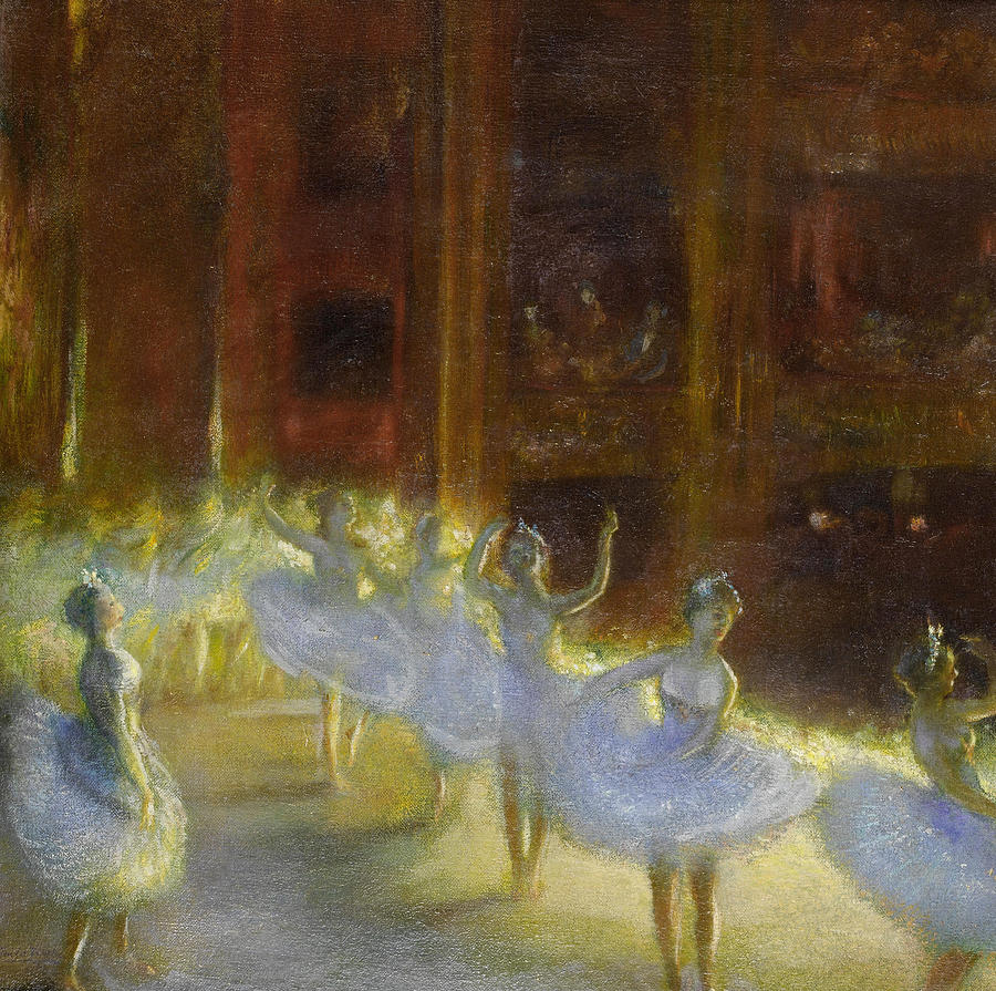 The ballet #2 Painting by Gaston la Touche