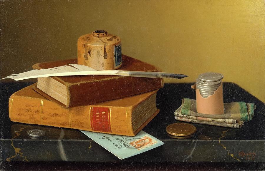 Still Life Painting - The Bankers Table #1 by William Michael Harnett