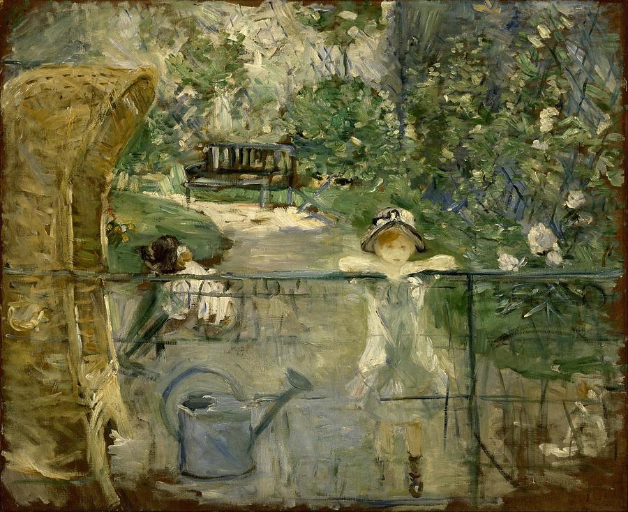 Berthe Morisot Painting -  The Basket Chair #1 by Berthe Morisot