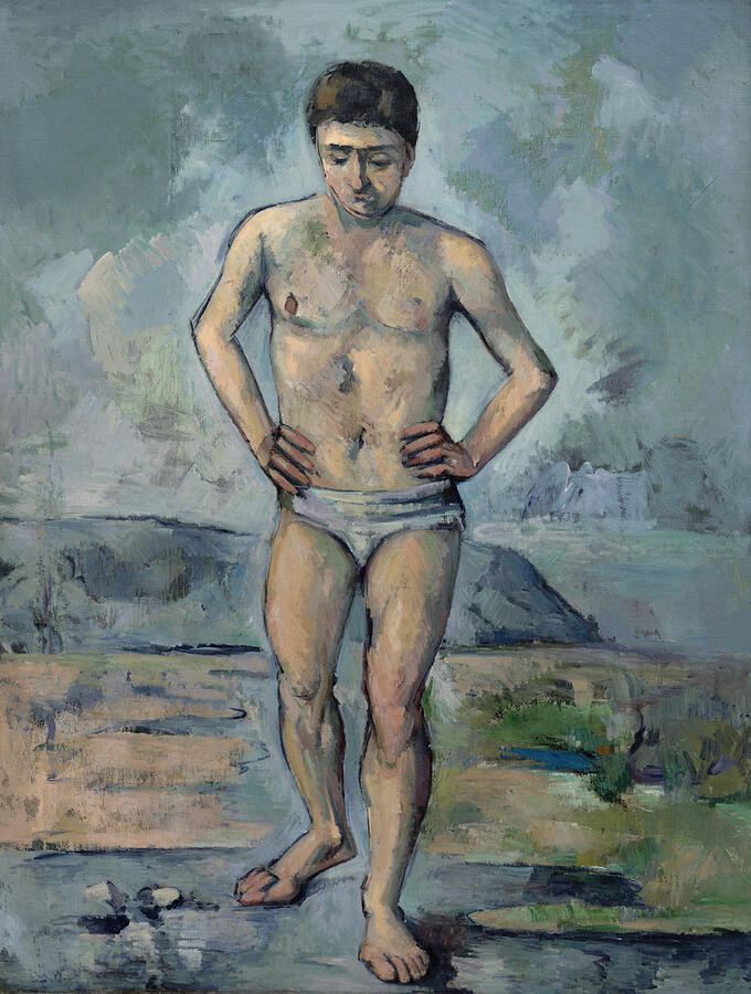 The Bather, from 1885 Painting by Paul Cezanne