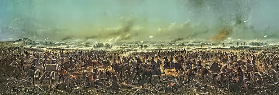 The Battle of Gettysburg #1 Painting by James Walker
