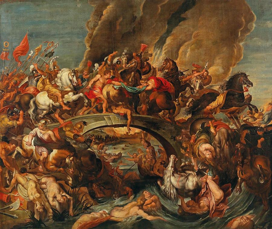 The Battle of the Amazons Painting by Workshop of Peter Paul Rubens ...