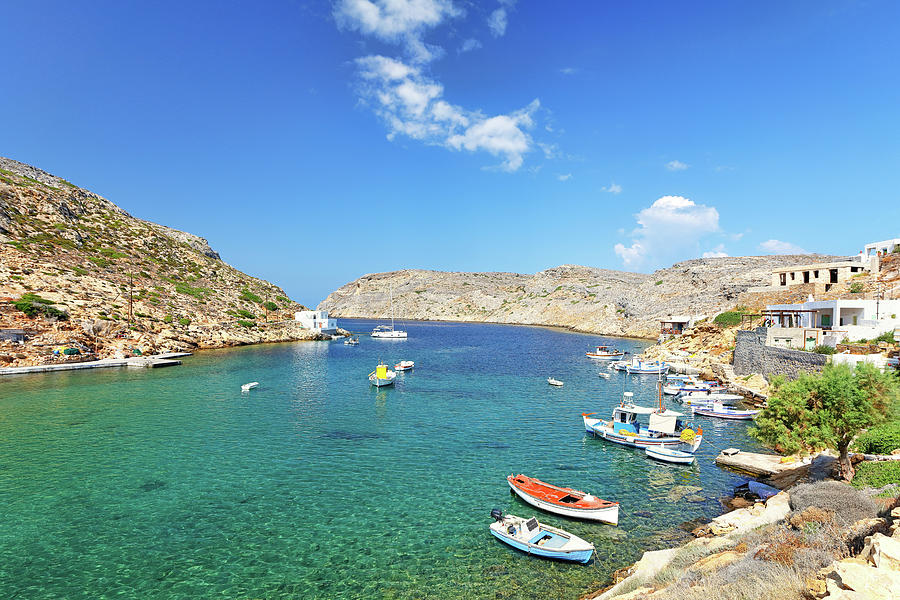 The beach at the village Cheronissos of Sifnos island, Greece #1 Photograph by Constantinos Iliopoulos