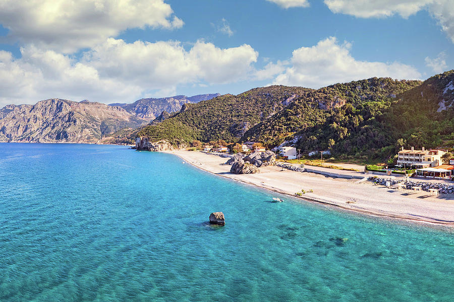 The beach Chiliadou in Evia island, Greece #1 Photograph by Constantinos Iliopoulos
