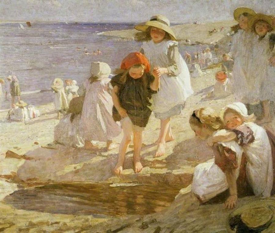 The Beach Painting by Laura Knight | Pixels