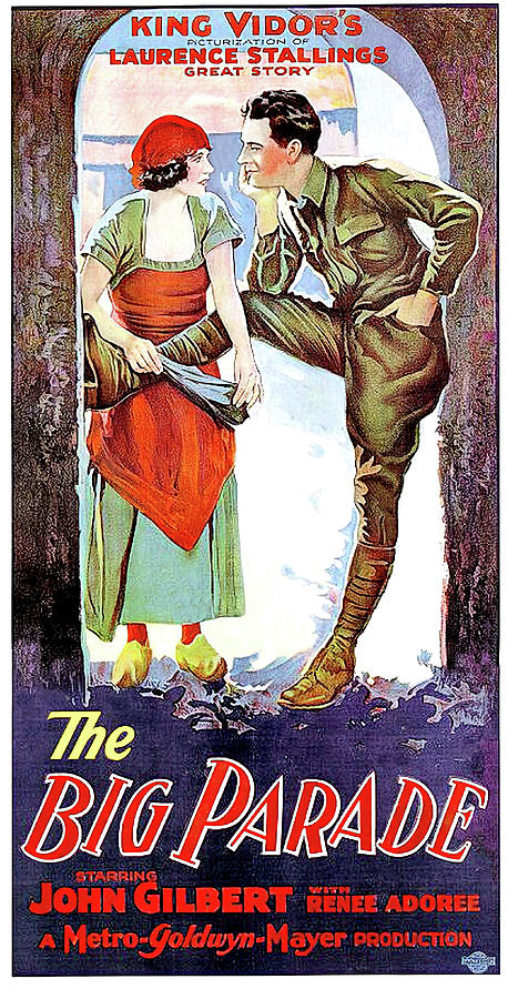 Big Movie Mixed Media - The Big Parade, with John Gilbert, 1925 by Movie World Posters