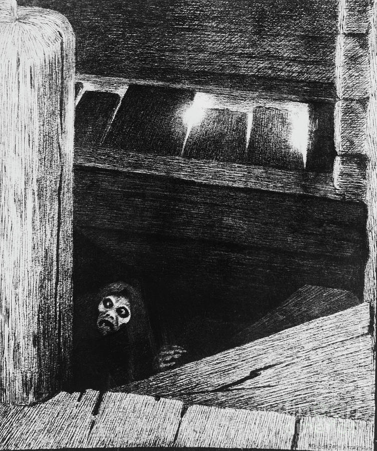 The Black Death #1 Drawing by O Vaering by Theodor Kittelsen