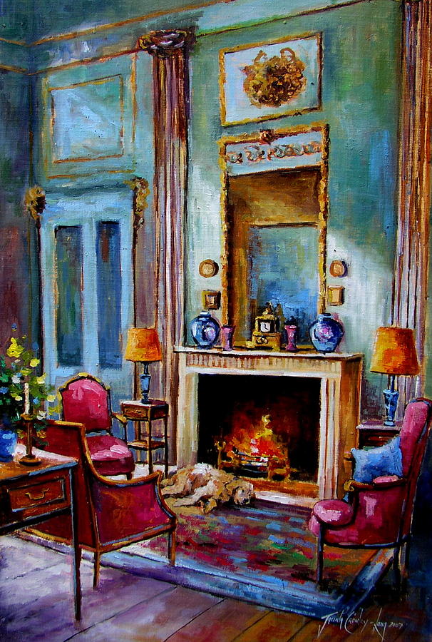 The Blue Drawing Room Painting by Jacinta Crowley-Long | Fine Art America