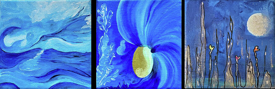 The Blue Element #1 Painting by Antonella Manganelli The Blue Element #1 Painting by Antonella Manganelli