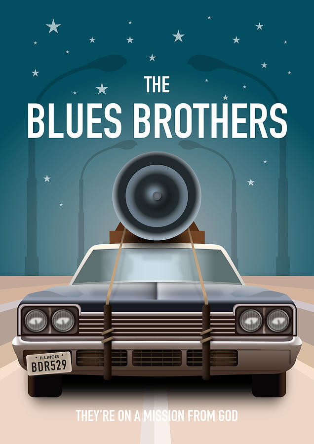The Blues Brothers Digital Art - The Blues Brothers - Alternative Movie Poster #1 by Movie Poster Boy