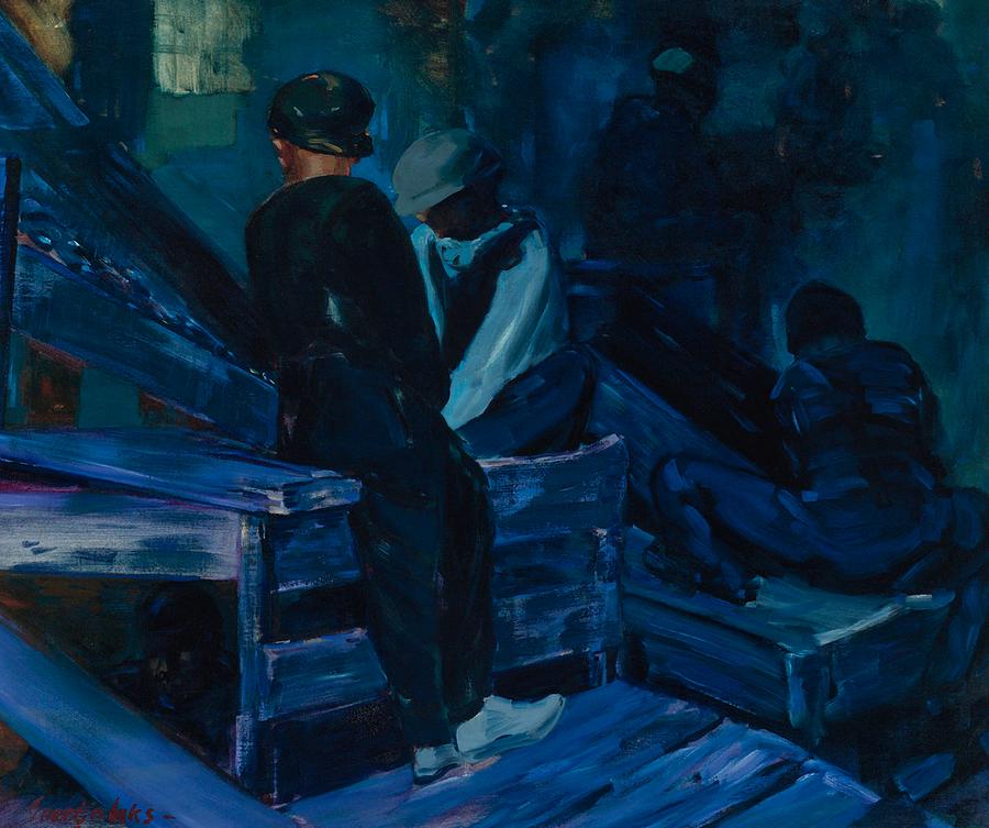 Antique Painting - The Breaker Boys #1 by George Luks