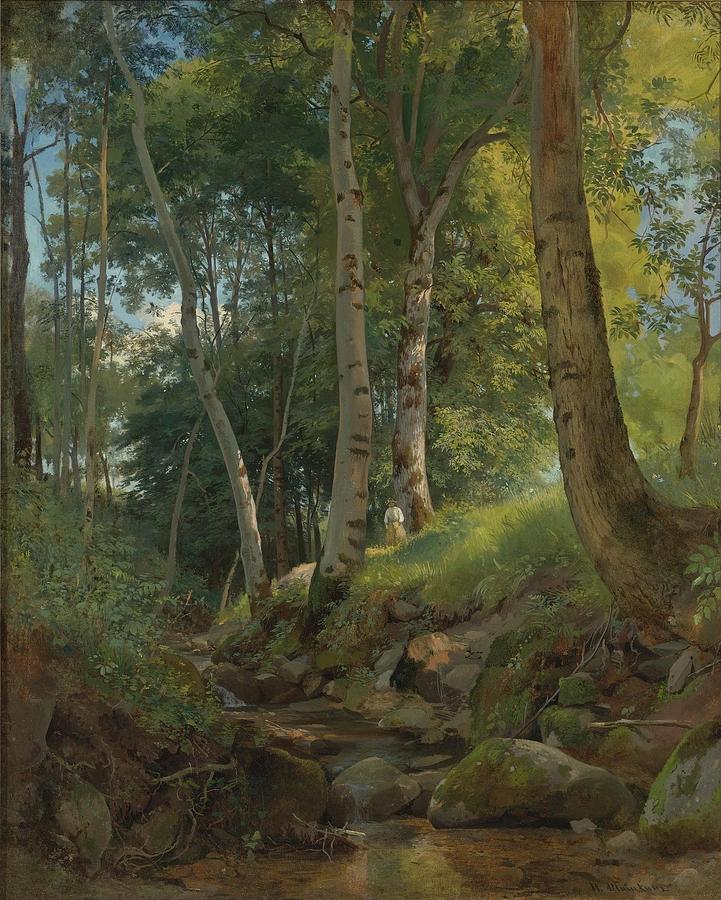 The Brook Painting by Ivan Shishkin - Fine Art America