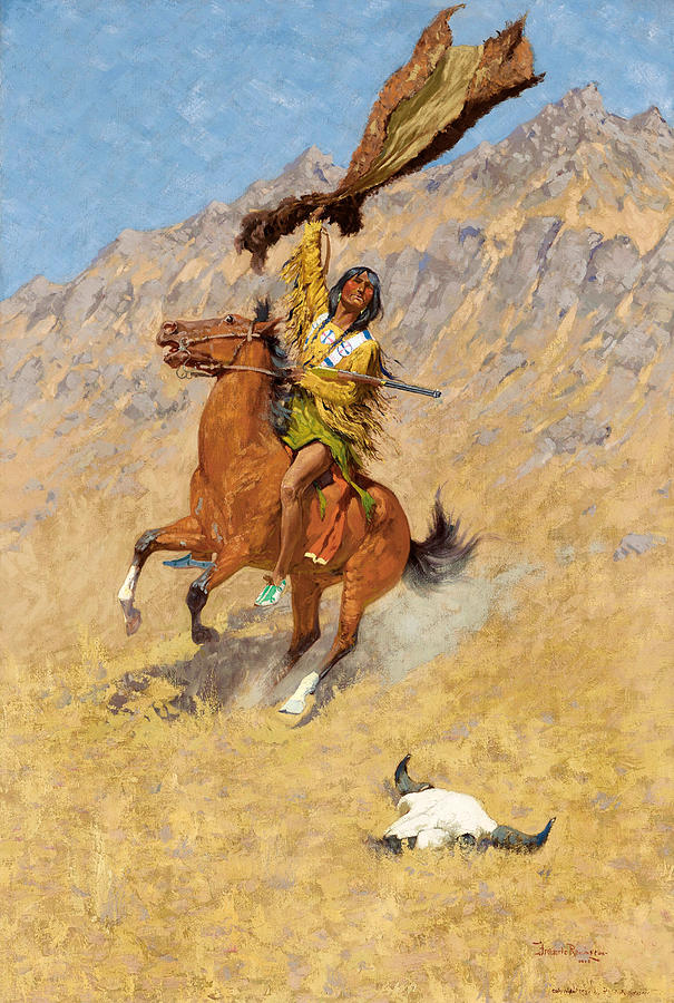 The Buffalo Signal. If Skulls Could Speak #2 Painting by Frederic Remington