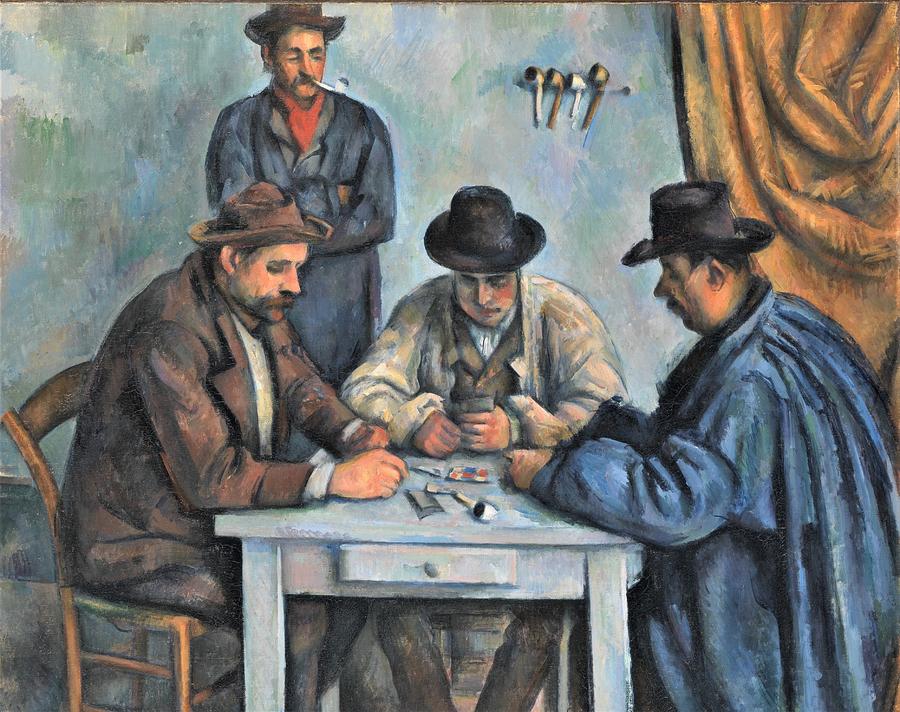 The card players Painting by Thea Recuerdo - Fine Art America