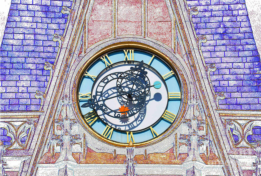 The castles clock #1 Mixed Media by David Lee Thompson