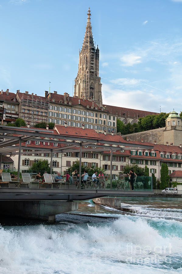 The Cathedral of Bern view from the Aare River Bern Switzerland #1 Photograph by Dejan Jovanovic