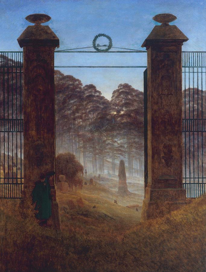 Caspar David Friedrich Painting - The Cemetery  #1 by Caspar David Friedrich