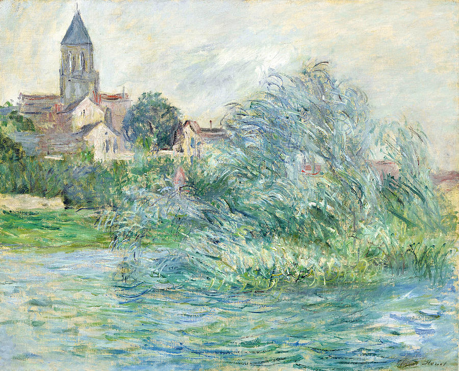 Claude Monet Painting - The Church at Vetheuil #1 by Claude Monet