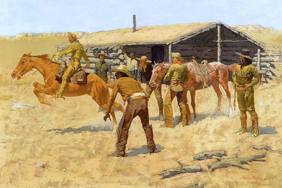 The coming and going of the pony express #2 Painting by Frederic Remington The coming and going of the pony express #2 Painting by Frederic Remington