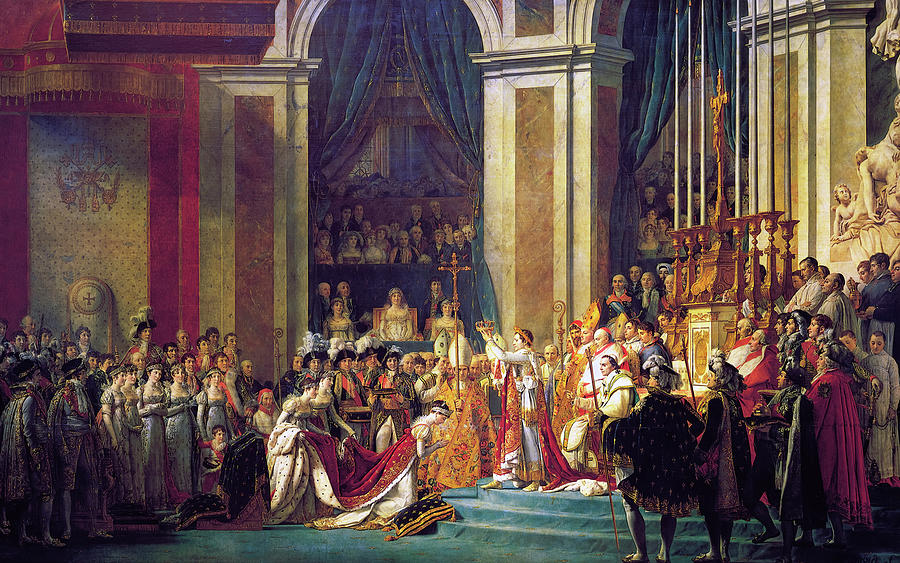 Portrait Painting - The Coronation Of Napoleon #1 by Jacques-Louis David