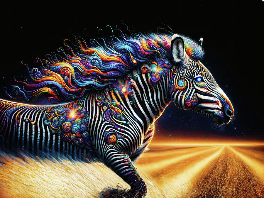 The Cosmic Zebra #2 Digital Art by Bill And Linda Tiepelman