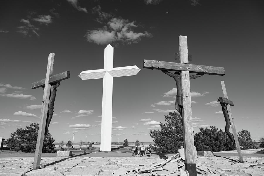 The Cross of our Lord Jesus Christ in Groom Texas #1 Photograph by Eldon McGraw