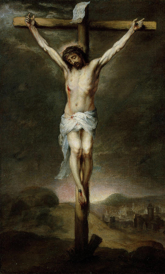 Jesus Christ Painting - The Crucifixion #1 by Bartolome Esteban Murillo