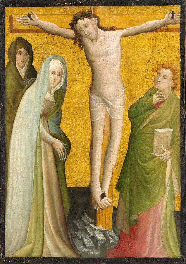 The Crucifixion #2 Painting by Master of the Berswordt Altar