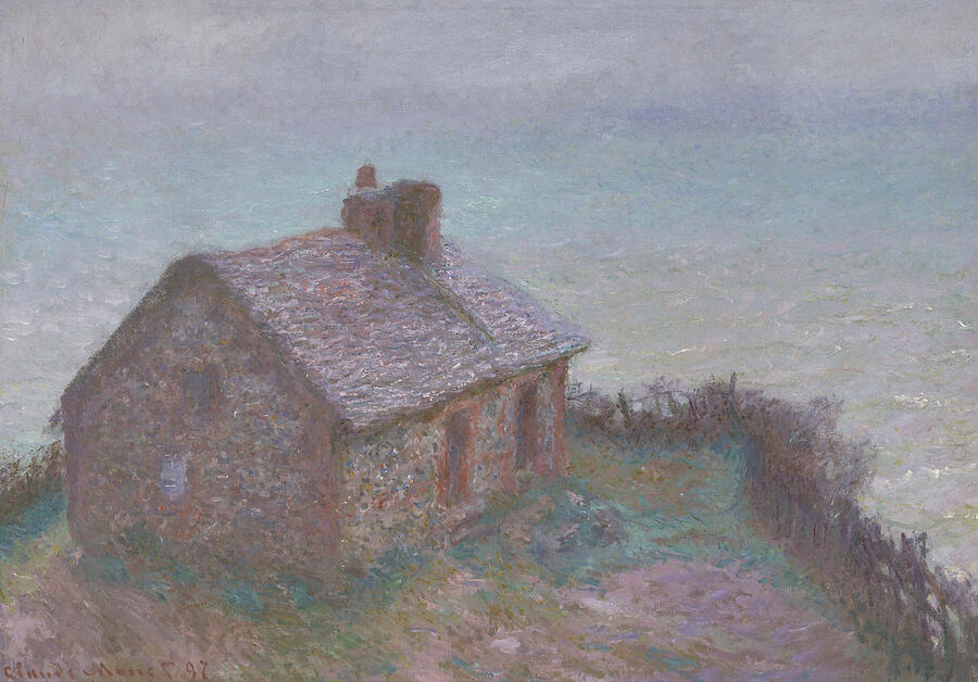 The Customs House at Varengeville, from 1897 Painting by Claude Monet