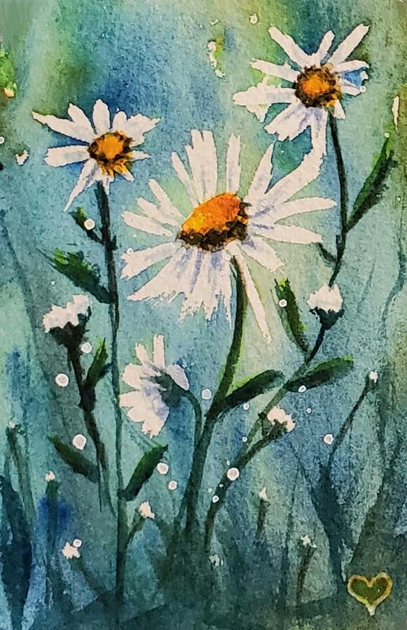 The Daisies #1 Painting by Deahn Benware