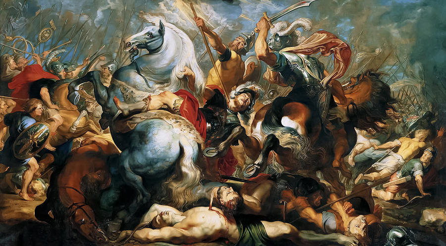 Peter Paul Rubens Painting - The Death of Decius Mus by Peter Paul Rubens by Mango Art