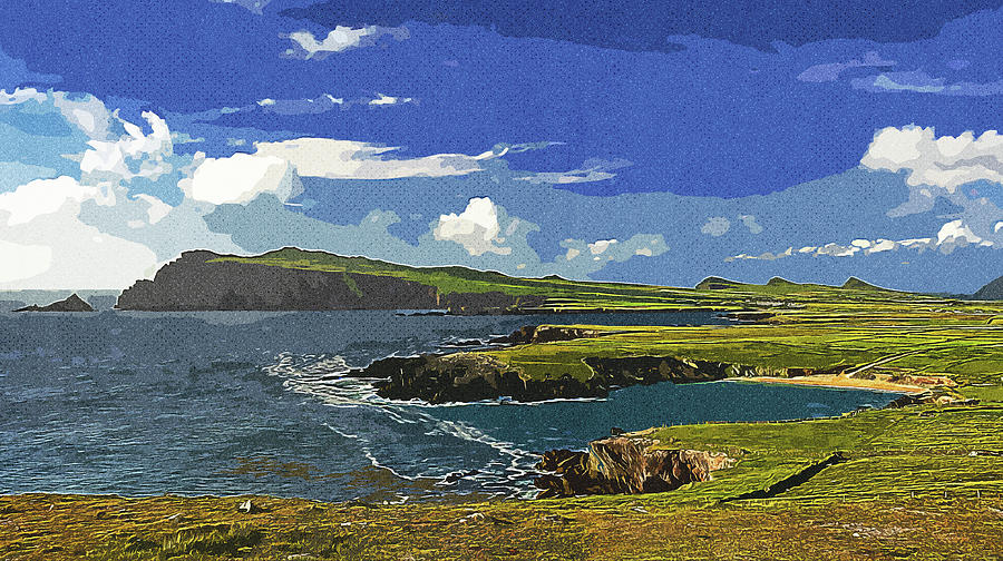 The Dingle Peninsula , Vintage Travel Poster By Asar Studios Painting