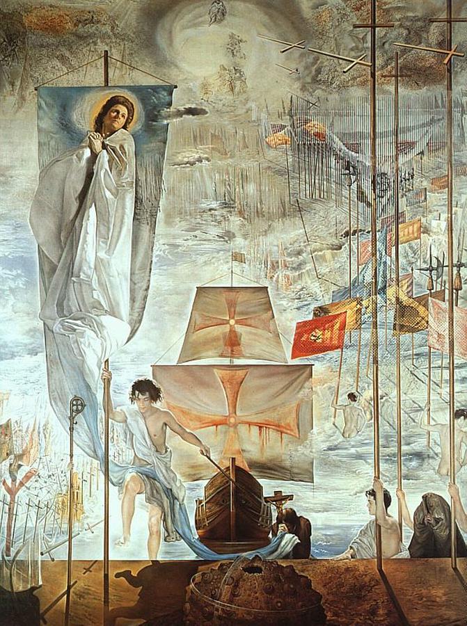 The Discovery of America by Christopher Columbus Painting by Salvador Dali