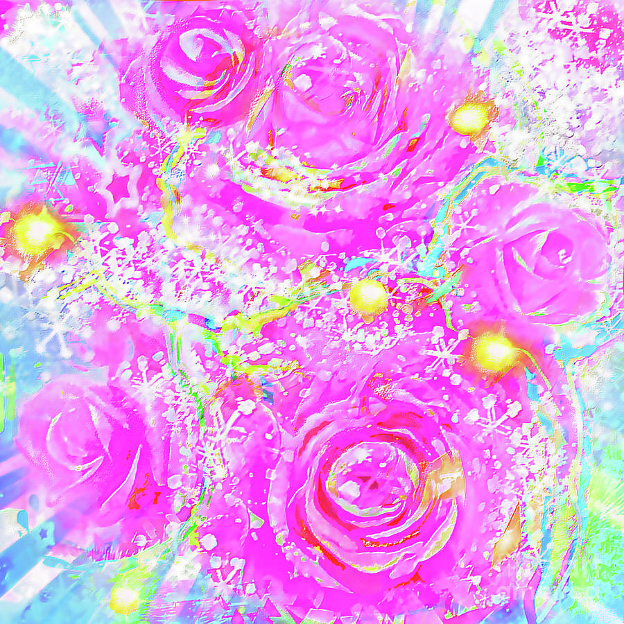 The Divine Roses  Digital Art by BelleAme Sommers