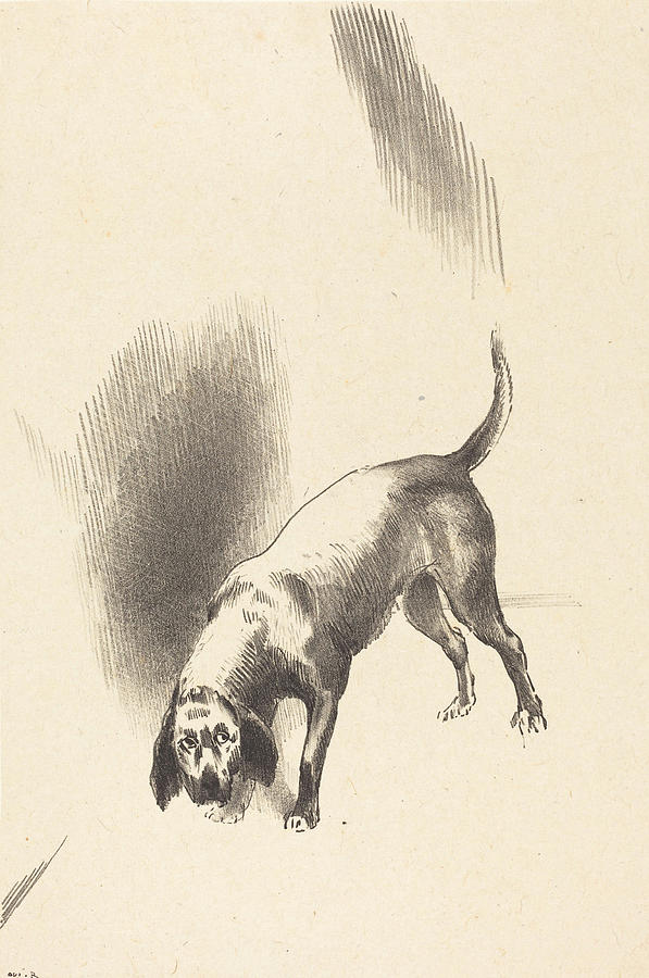 The Dog #2 Drawing by Odilon Redon The Dog #2 Drawing by Odilon Redon