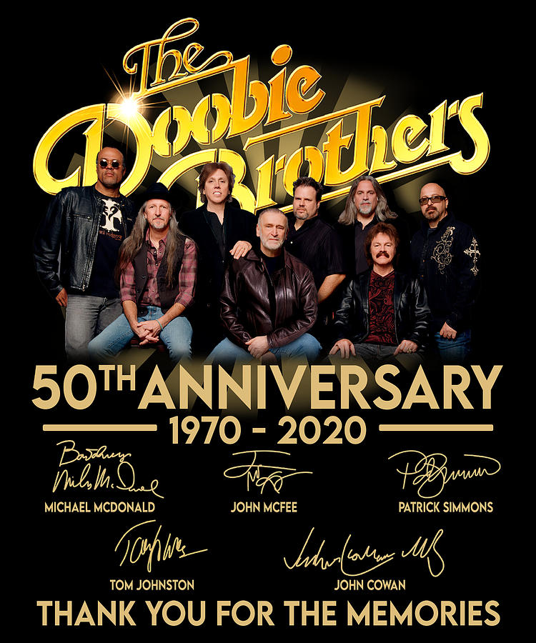 The Doobie Brothers 50th Anniversary All Member Signature Tshirt ...