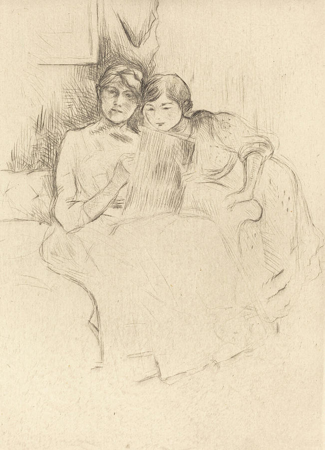 The Drawing Lesson Drawing by Berthe Morisot - Fine Art America