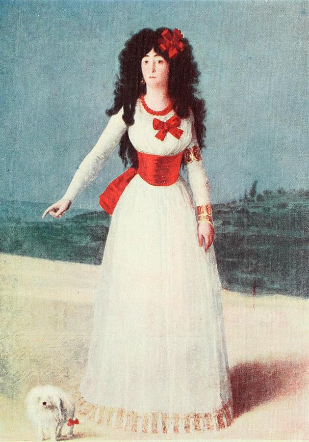 Portrait Painting - The Duchess of Alba #1 by Francisco Goya