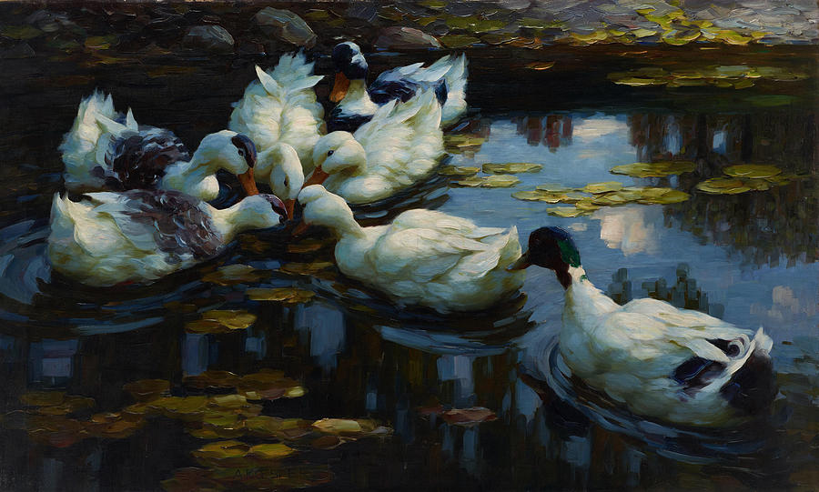 The Duck Pond Painting by Unknown - Fine Art America