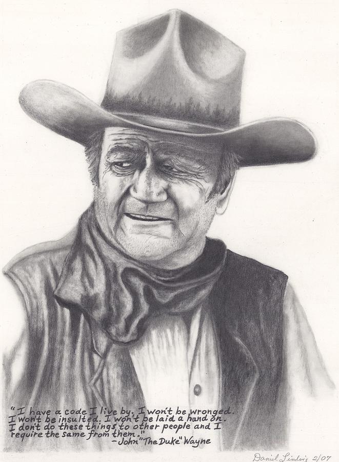 The Duke Drawing by Daniel Lindvig | Fine Art America