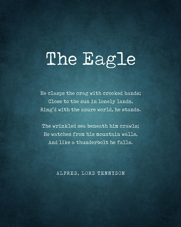 The Eagle Alfred Lord Tennyson Poem Literature Typewriter Print