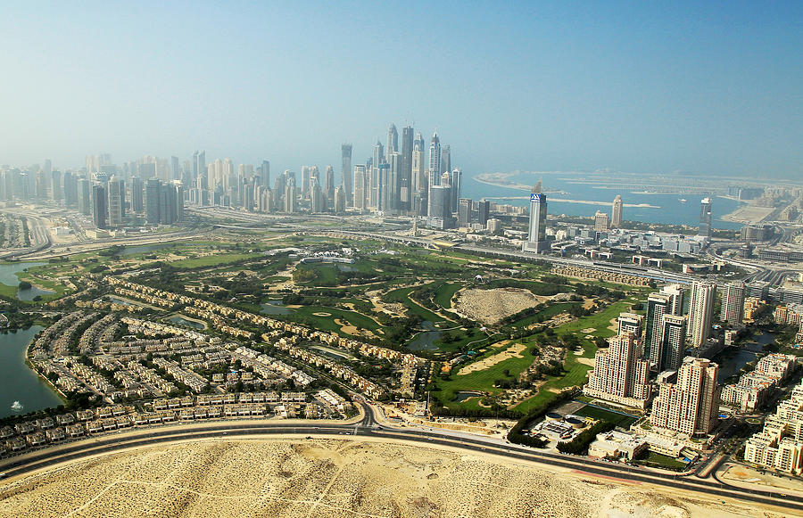 The Emirates Golf Club Aerial Views #1 Photograph by David Cannon