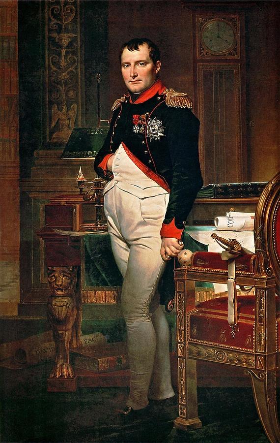 The Emperor Napoleon in His Study at the Tuileries  #14 Painting by Jacques- Louis David