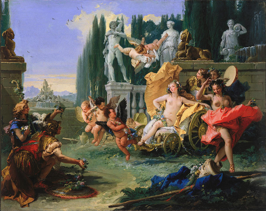 The Empire of Flora #1 Painting by Giovanni Battista Tiepolo