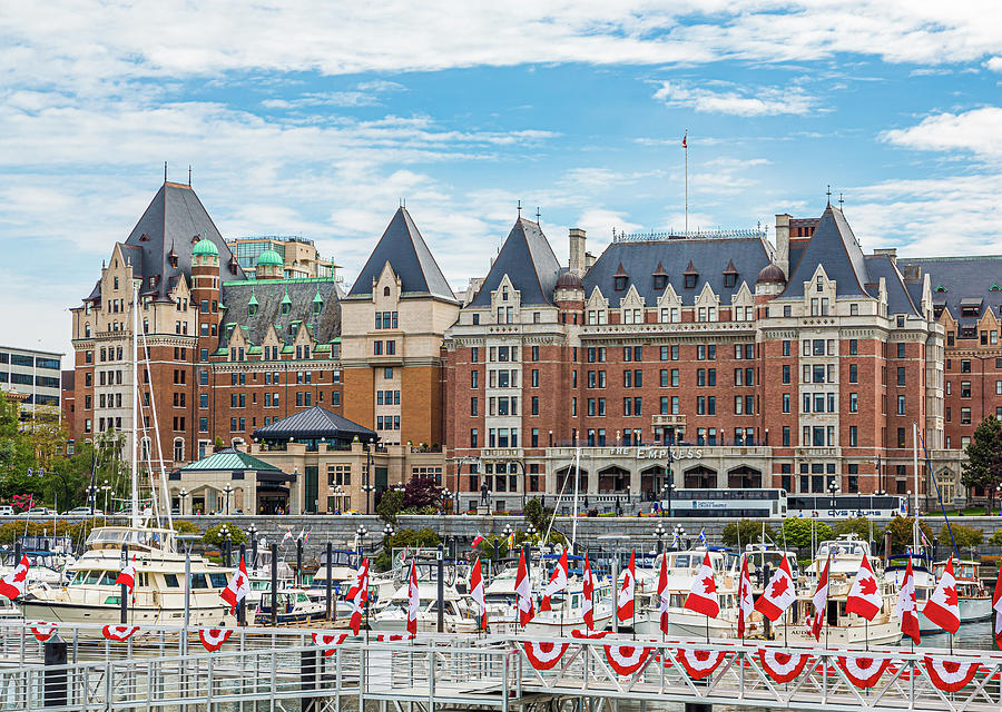 The Empress Hotel Across the Harbor #1 Photograph by Darryl Brooks