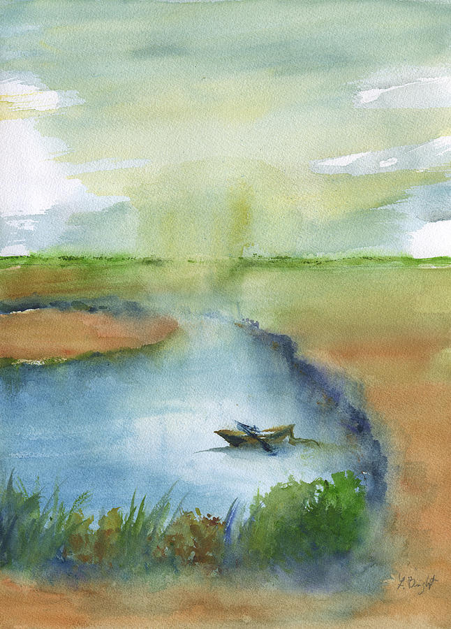 The Empty Boat #2 Painting by Frank Bright