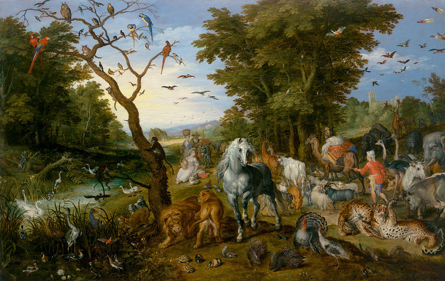 The Entry of the Animals into Noahs Ark, 1613 Painting by Jan Brueghel the Elder