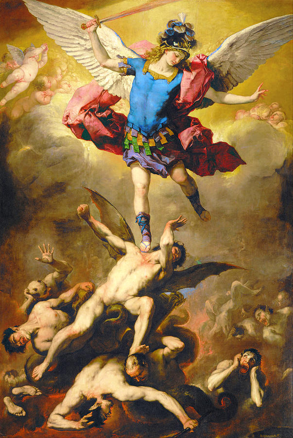 The Fall of the Rebel Angels  #1 Painting by Luca Giordano