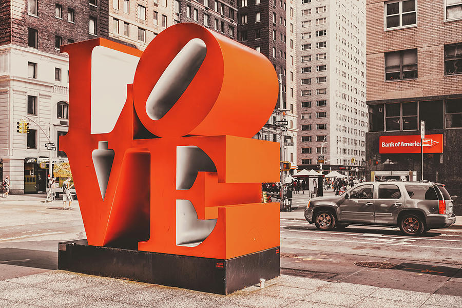 The famous Love sculpture on 6th avenue in New York Photograph by Karel ...